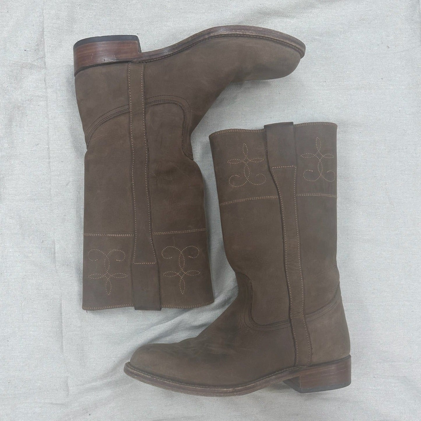 Brown Leather Cowboy Boots